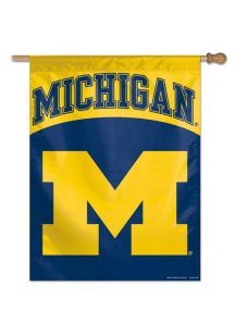 Michigan Wolverines 28x40 Silk Screen Sleeve Banner - Yellow