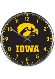 Iowa Hawkeyes Chrome Wall Clock