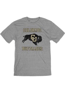 Blue 84 Colorado Buffaloes Grey TriBlend Short Sleeve Fashion T Shirt