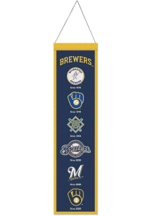 Milwaukee Brewers 8x32 Evolution Banner Banner - Navy Blue