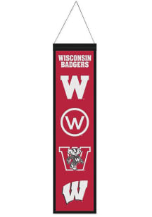 Wisconsin Badgers 8x32 Evolution Banner - Red