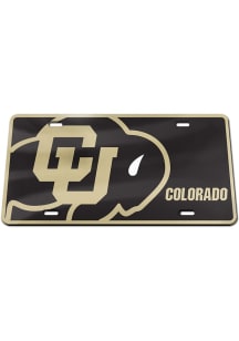 Colorado Buffaloes Gold Acrylic Car Accessory License Plate