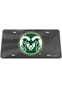 Colorado State Rams Green Carbon Fiber Car Accessory License Plate