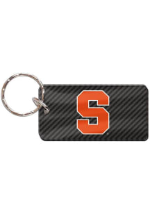 Syracuse Orange Carbon Rectangle Keychain - Orange