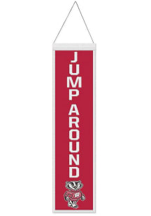 Wisconsin Badgers 8x32 Slogan Banner - Red