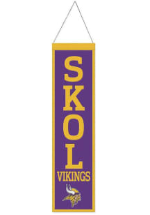 Minnesota Vikings 8x32 Slogan Banner - Purple