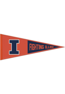 Illinois Fighting Illini 13x32 Slogan Pennant - Orange