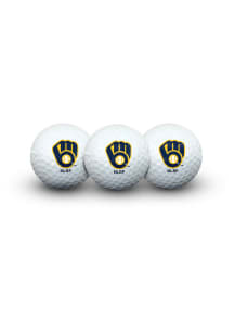 Milwaukee Brewers 3 Pack Golf Balls