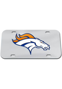 Denver Broncos Navy Blue Silver Car Accessory License Plate
