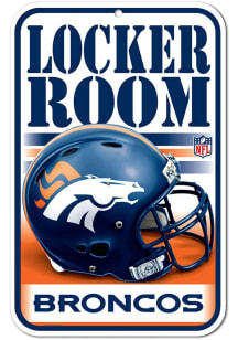 Denver Broncos 11x17 Plastic Sign - Navy Blue