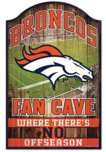Denver Broncos 11x17 Wood Sign - Navy Blue