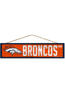 Denver Broncos 4x17 Rope Sign - Navy Blue