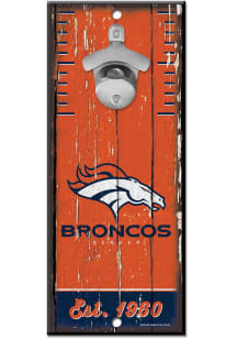 Denver Broncos Bottle Opener Sign - Navy Blue