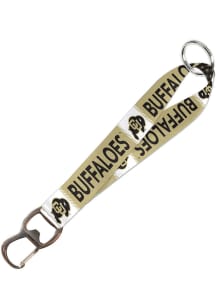 Colorado Buffaloes Bottle Opener Keystrap Lanyard - Gold