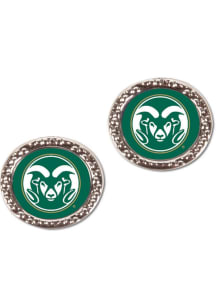 Colorado State Rams Hammered Post Womens Earrings