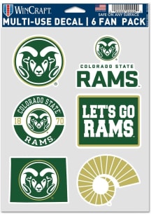 Colorado State Rams 6pk Fan Auto Decal - Green