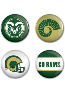 Colorado State Rams 4 Pack Button - Green