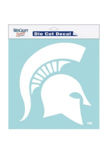 Michigan State Spartans 8x8 White Perfect Cut Auto Decal - White