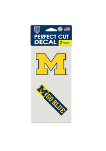 Michigan Wolverines 4x4 2 Pack Perfect Cut Auto Decal - Yellow