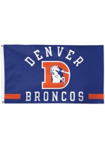 Denver Broncos Retro 3x5 Silk Screen Grommet Flag - Orange