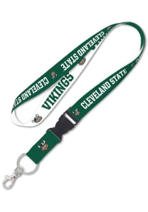 Cleveland State Vikings 1-Inch Detachable Buckle Lanyard - Green