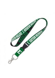 Eastern Michigan Eagles 1-Inch Detachable Buckle Lanyard - Green