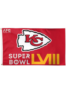 Kansas City Chiefs SB LVIII Bound Silk Screen Grommet Flag - Red