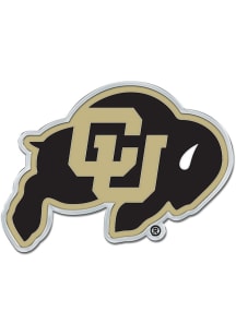Colorado Buffaloes Color Chrome Car Emblem - Gold