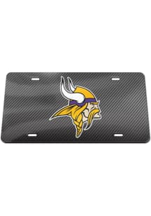 Minnesota Vikings Purple Carbon Car Accessory License Plate