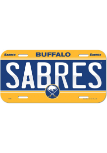 Buffalo Sabres Blue Plastic Team Name Car Accessory License Plate