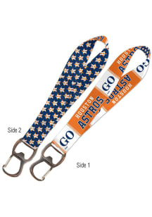 Houston Astros 1in Lanyard Key Strap Bottle Opener Lanyard - Orange