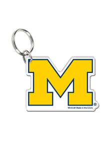 Michigan Wolverines Premium Acrylic Keychain - Yellow