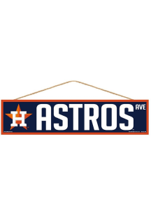 Houston Astros 4x17 Ave Wood Sign - Orange
