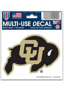 Colorado Buffaloes 3x4 Auto Decal - Gold