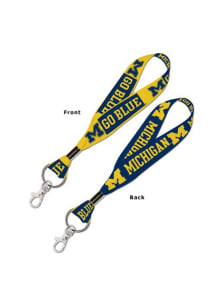 Michigan Wolverines Key Strap Lanyard - Navy Blue