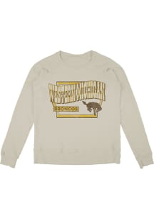 Western Michigan Broncos Womens Ivory French Terry Crew Sweatshirt