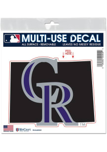 Colorado Rockies 6x6 State Shape Auto Decal - Purple