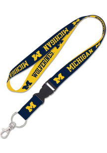 Michigan Wolverines Reversible Graphic Lanyard - Navy Blue