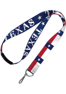 Texas Flag 1 Inch Lanyard - White