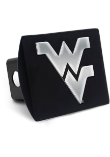 West Virginia Mountaineers Silver On Black Car Accessory Hitch Cover