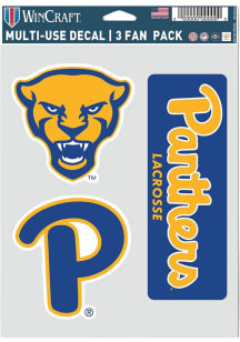 Pitt Panthers Lacrosse 3pk Auto Decal - Blue