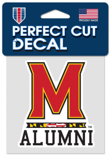 Maryland Terrapins 4x4 Alumni Auto Decal - Red
