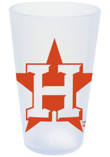 Houston Astros White Silicone Pint Glass - Orange