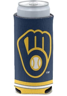 Milwaukee Brewers Striped Primary Logo Slim Coolie