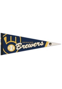 Milwaukee Brewers 12x30 Logo Premium Pennant - Blue