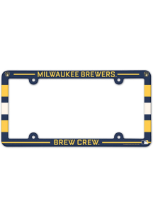 Milwaukee Brewers Full Color Plastic License Plate Frame - Blue