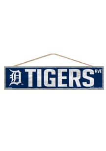 Detroit Tigers 4x17 Avenue Wood Sign - Navy Blue