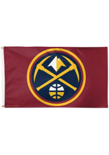 Denver Nuggets Deluxe 3x5 Silk Screen Grommet Flag - Blue
