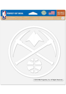 Denver Nuggets 8x8 White Perfect Cut Auto Decal - White