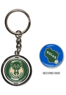 Milwaukee Bucks Spinner Keychain - Green